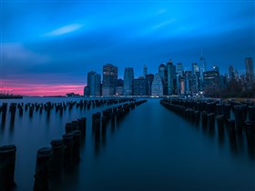 Manhattan Skyline at Sunset