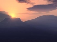 Sunset in Mountains