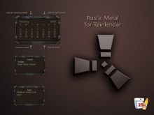 Rustic Metal Rainlendar