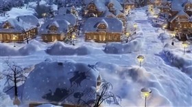 Christmas Village Santa Winter