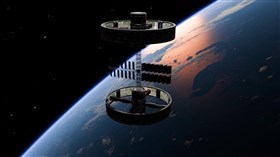 Space Station Orbiting Earth