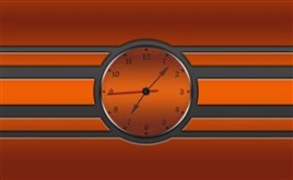 Burnt Orange Clock
