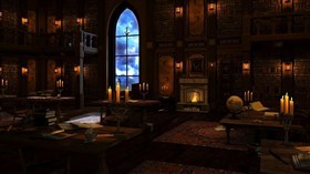 Cozy Room Stormy Night