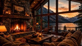 4K Lake Cabin