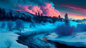 4K Winter River