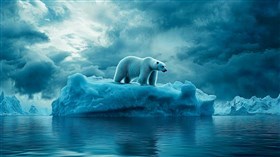 4K Polar Bear Iceberg