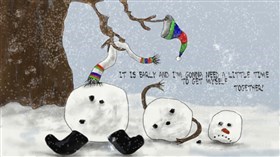 Snowman in trouble!
