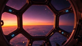 Space Station Sunset